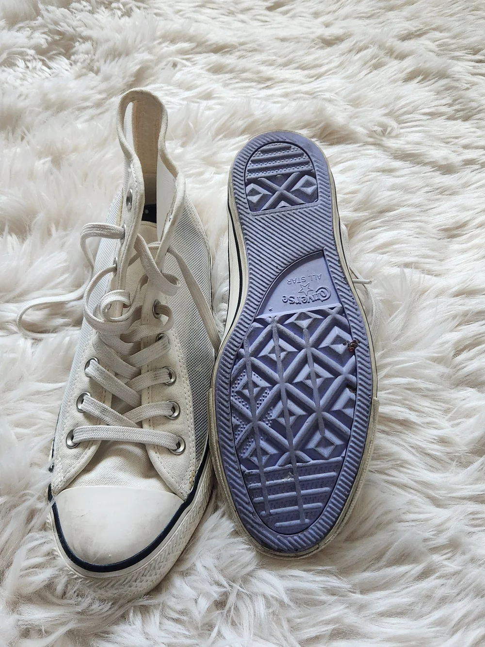 Converse Women's White High-Top Mesh Sneakers - Picture 7 of 7